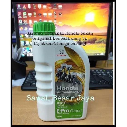 TERBARU OLI MESIN MOBIL E-PRO GREEN 1 LITER 10W-30 ORIGINAL HONDA