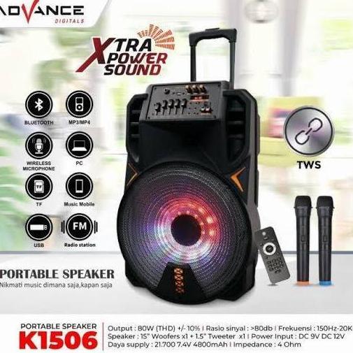 HARGA DISC - Advance Speaker Advance K1506 K 1506 2 Mic 15 Inch