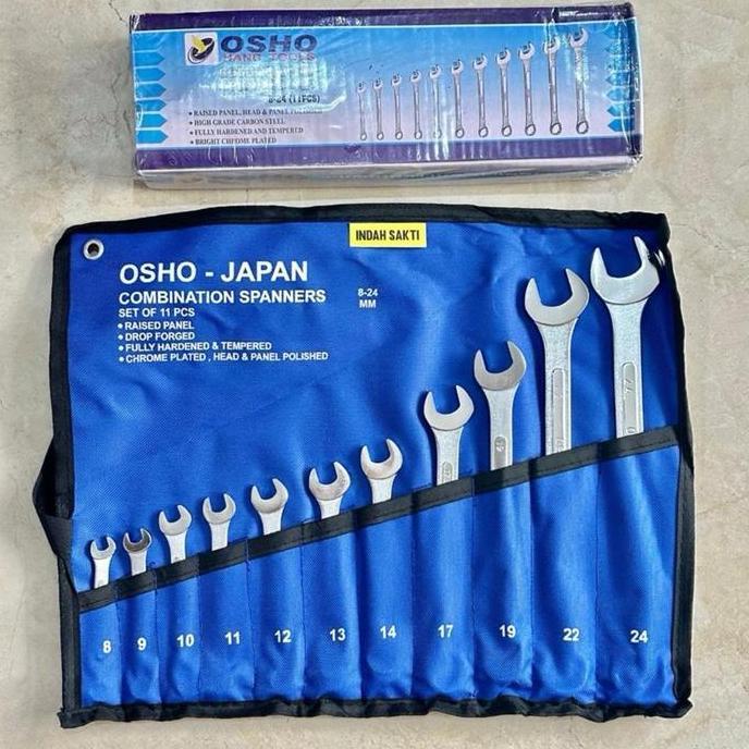 KUNCI RING PAS SET 11 PCS OSHO 8 MM - 24 MM
