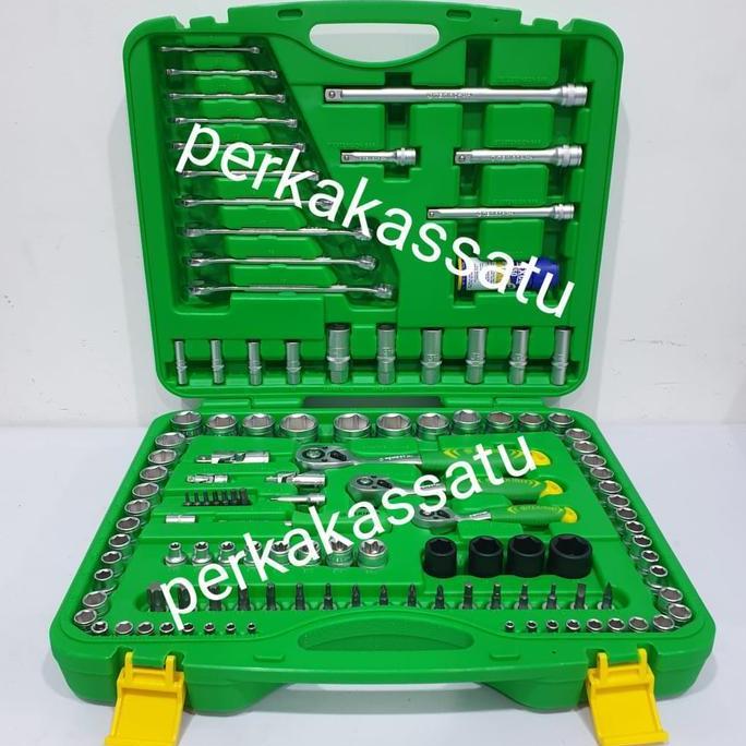 NEW KUNCI MATA SOCK SET TEKIRO 120PCS 1/4" 3/8" 1/2" SOCKET SOK SHOCK
