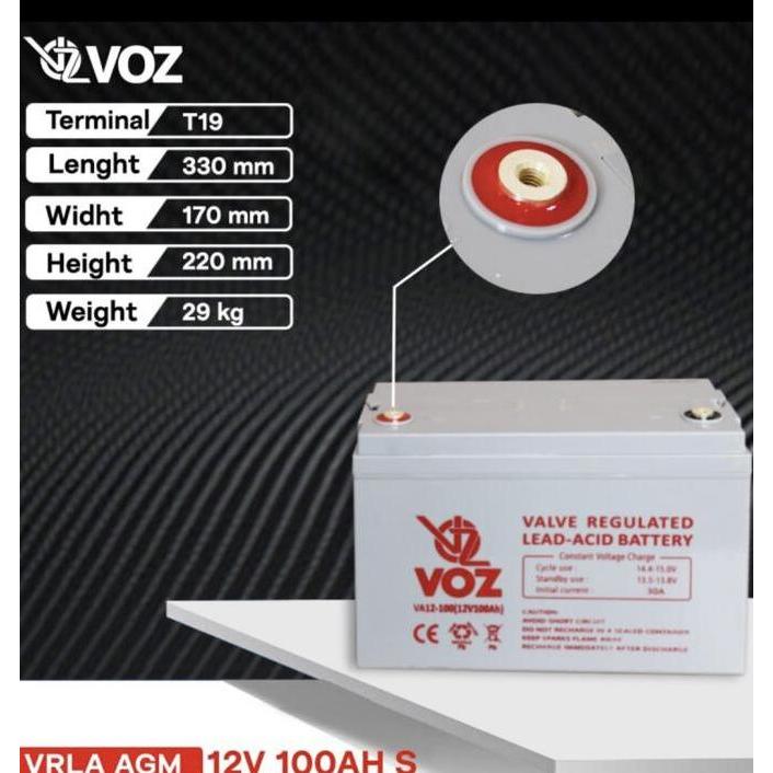 Aki Baterai VOZ VRLA 12V 100Ah Solar - Aki UPS VOZ 12V100Ah