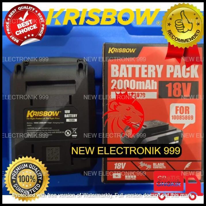 TERLARIS KRISBOW PART BATERAI RECHARGER BOR LISTRIK 18V 2AH IRAB182 
