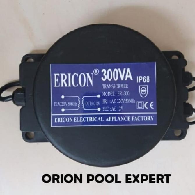 TRAFO LAMPU KOLAM RENANG 300 watt 12 volt import ERICON
