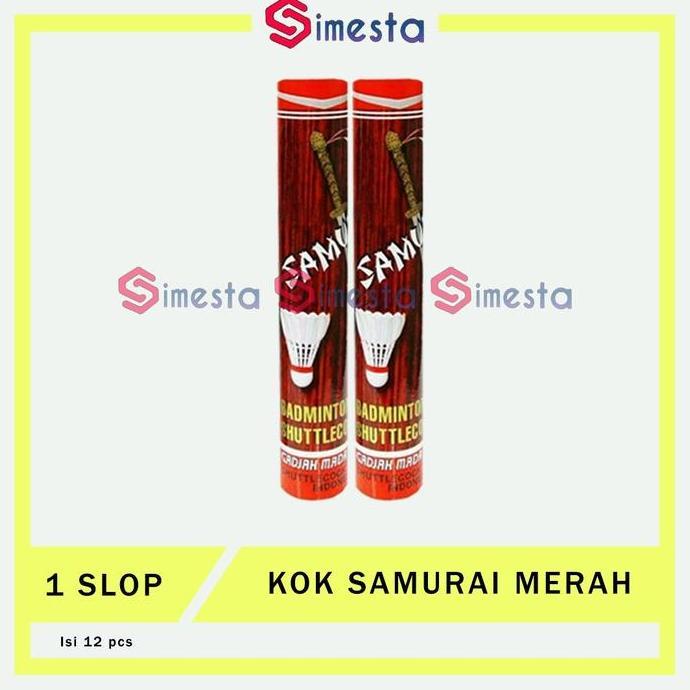 TERMURAH - Shuttlecock Kok Badminton Bulu tangkis Samurai Merah