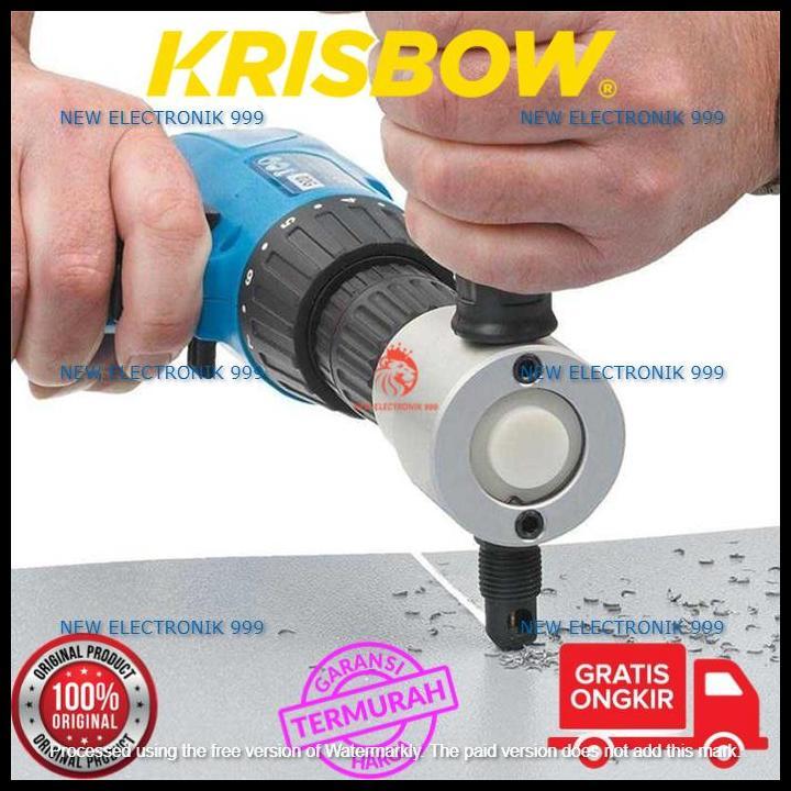 BEST DEAL KRISBOW ADAPTOR KEPALA BOR DOUBLE HEAD METAL SHEET CUTTER 