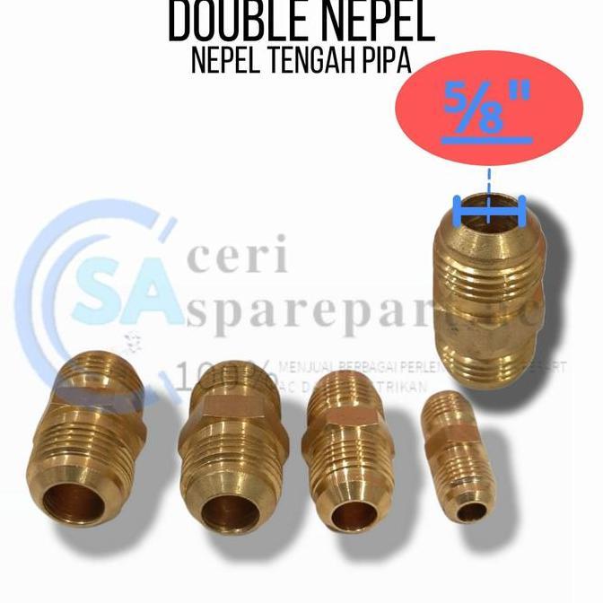 FIFONAND Double nepel tengah 5/8 dobel nepel 5/8" inch