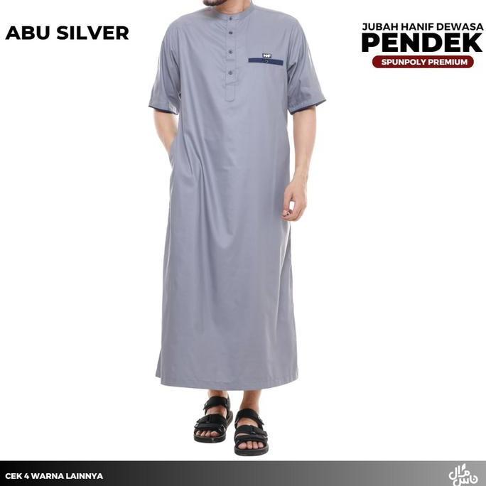 Baju Berkah - Jubah Hanif/Jubah Gamis Pria/Jubah Pria Lengan Pendek