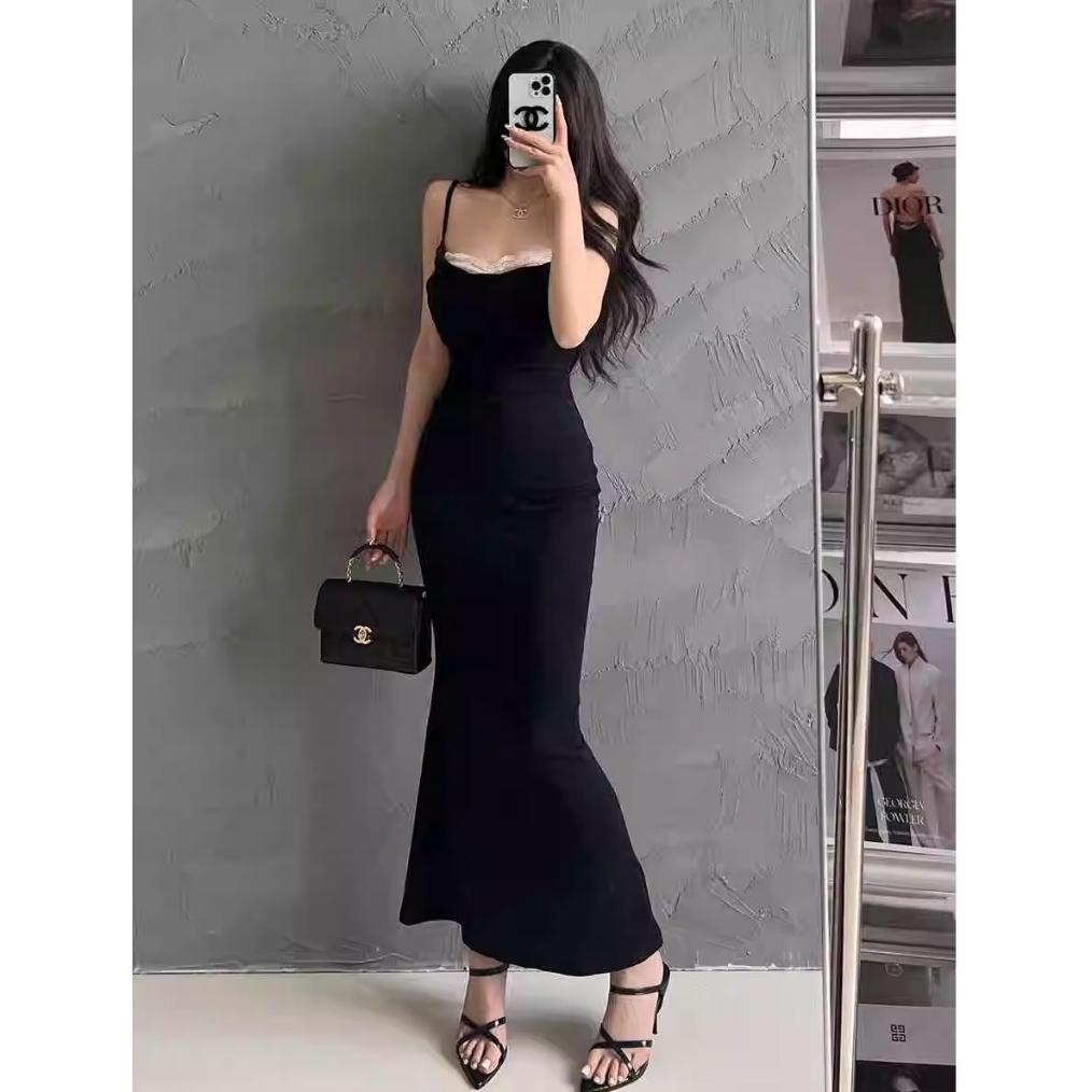 LIMITED EMITA BLOOM baju long dress putih polos terbaru 2026 tanpa lengan mewah panjang press body k