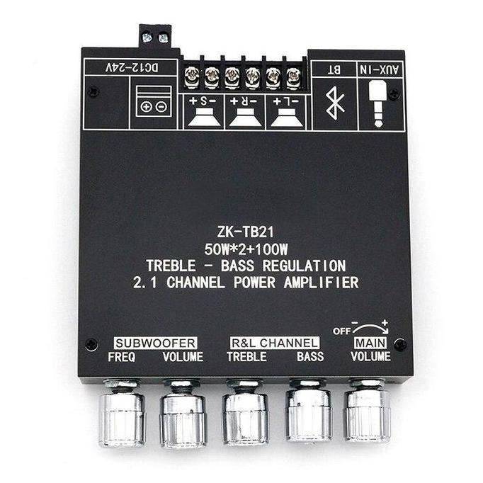 MYMO ZK-TB21 TPA3116D2 Bluetooth 5.0 Penguat Subwoofer Papan 50WX2 + 100W 2.1 Channel Power Audio Pe