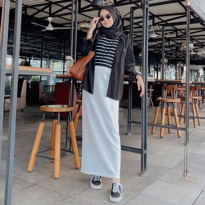 TERBARU Rok Span Knitted / rok span tanpa belahan / rok span skirt hitam / rok span scuba