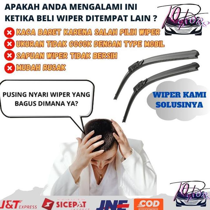 FERNOREN Wiper Dual Karet 2 Lapis Karet Semua Jenis Truk Colt Diesel Engkel Fuso Canter Elf Dutro Lo