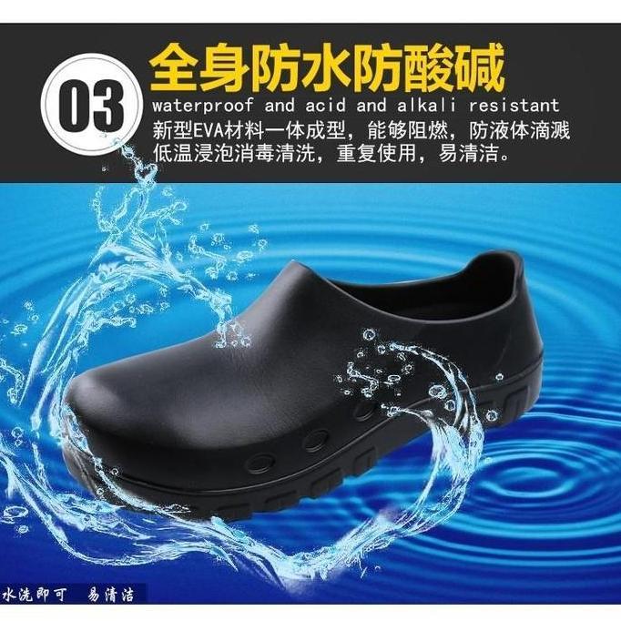 Sepatu Kitchen Pria Chef Shoes Sepatu Chef Ujung Besi Sepatu Antislip terlaris