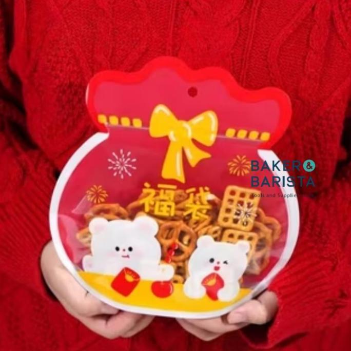 ] Plastic Zip Bag Imlek Lucky Bag 20x20.5cm I Standing Pouch Plastic Ziplock For Cookies Candy Perme