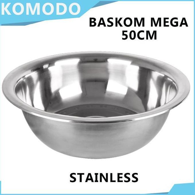 BASKOM STAINLESS BESAR / BASKOM JUMBO / BASKOM MEGA KOMODO 50 CM LS