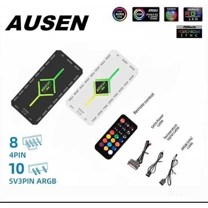 Allthebest- COOLMOON RGB Fan Controller + Remote 4pin PWM + 3pin 5V ARGB