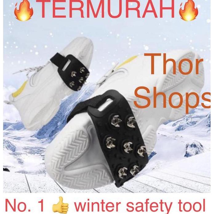 winter safety shoes strap alas sepatu jalan di salju permukaan licin terlaris