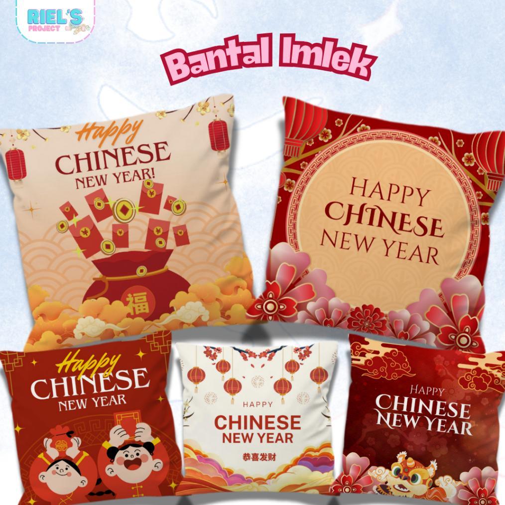 Diskon Imlek Bantal Sofa Imlek 2026, Bantal Imlek NEW, Chinese New Year 2 Sisi Ukuran 40x40 & 30x30