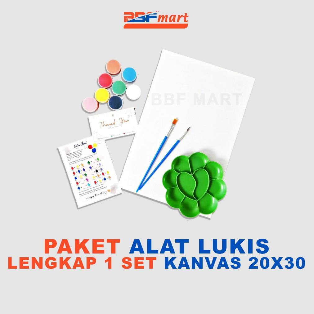 Paket Alat Lukis Lengkap 1 Set KANVAS 20x30