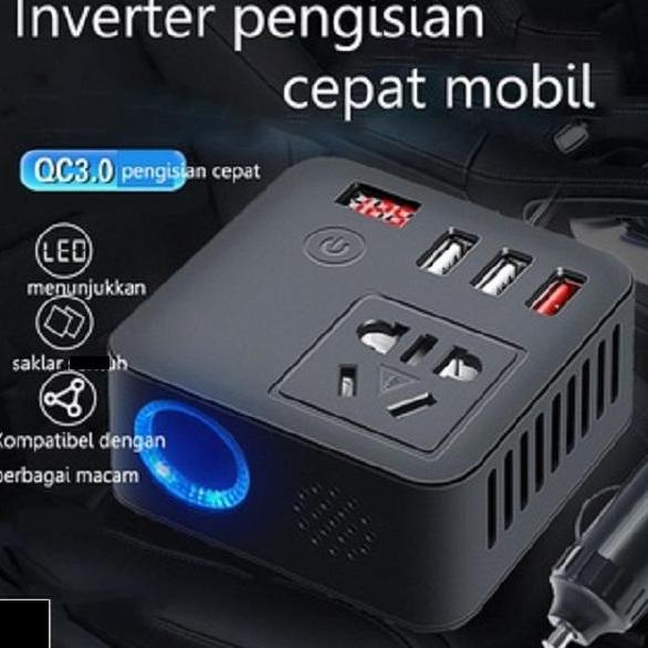 Adaptor Lighter Converter Lighter Socket Charger Mobil DC to AC