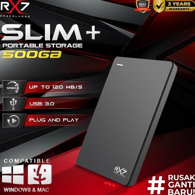 baruniastore - hdd external backup slim+ rx7 500gb / hdd expansion slim+ rx7 500gb