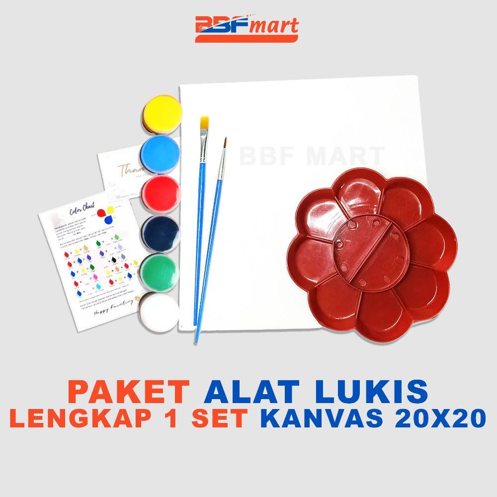 Paket Alat Lukis Lengkap 1 Set KANVAS 20x20