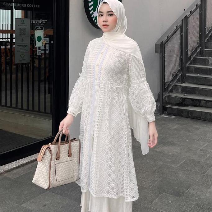 Outer Brukat Cardigan Brokat Lengan Panjang atasan outher brukat Outer Brokat outer Tulle outer Orga