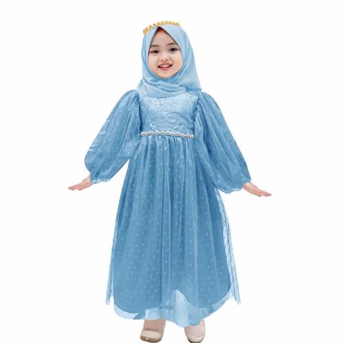 gamis anak perempuan Ellisa 2-11Tahun / gamis anak perempuan model baru 2024 / gamis lebaran 2024 an