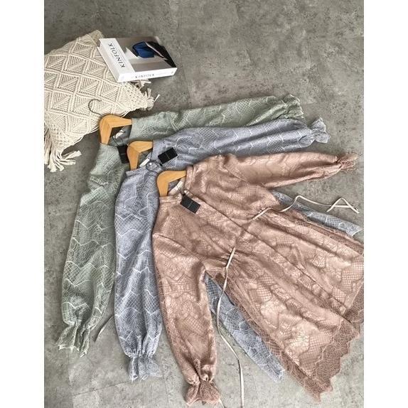 BEST SELLER AMBERIA TUNIK BRUKAT KONDANGAN PESTA BAJU WANITA KEKINIAN- NEW SERIES MAHOGANY