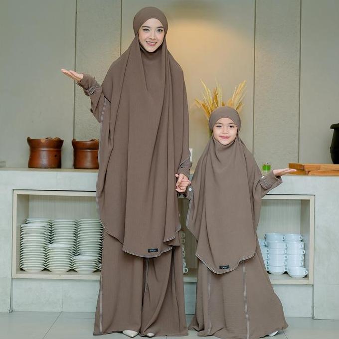 Salvina Kids - Gamis Coupel Ibu Dan Anak  Yura Set