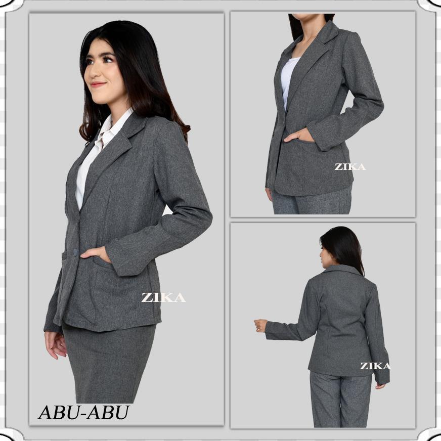FREE ONGKIR BLAZER HITAM FORMAL KERJA KANTOR WANITA DEWASA JUMBO JAS CEWEK LENGAN PANJANG