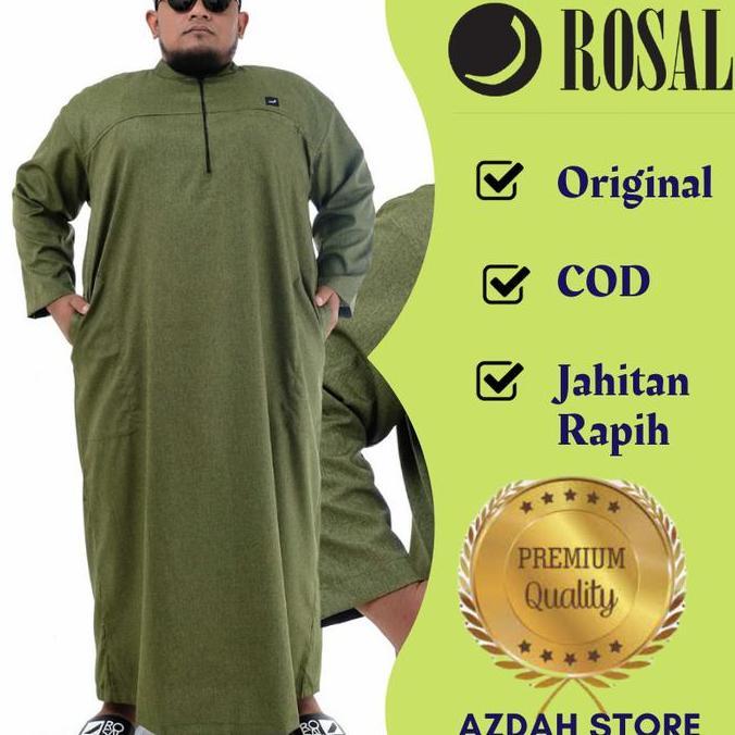 MURAH  Baju Gamis Jubah Pria Katun Haramain BSize Jumbo Pria