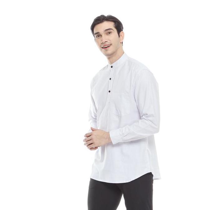 Outskirts - Kemeja Koko Pria Lengan Panjang | Kemeja Koko Putih Slim Fit Kurta Muslim Dewasa koko  k