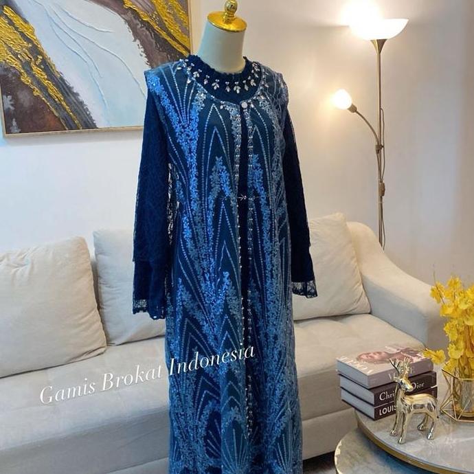 [COD]Dress ERINA Premium one set inner outer mewah elegan cantik cocok untuk acara resmi dan pesta W