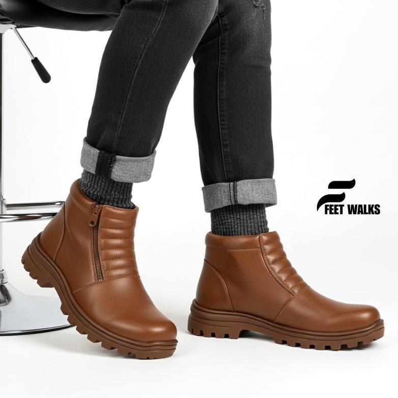 HOT DEALS Sepatu Safety Boots Pria - Sepatu Safety Ujung Besi Kerja Proyek Bangunan