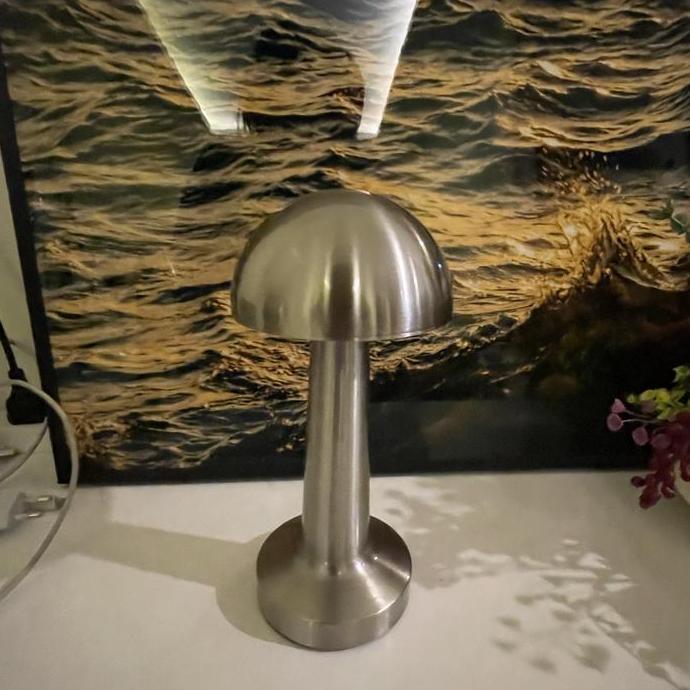 Lampu Meja Portable Emas Lampu retro Restoran Lampu Meja Cafe Bar