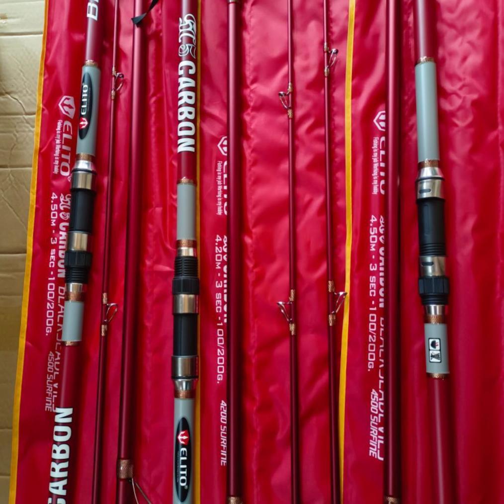 Joran surf Elito Black Seadevils Sambung 3 , 420,450 Cm