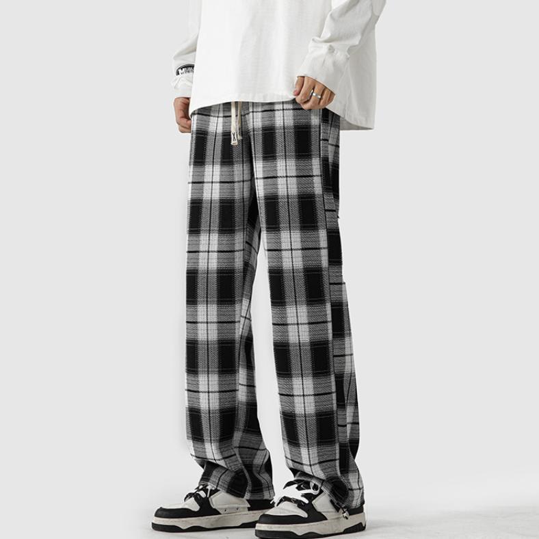 LIMITED Tamp-X Oversize Jumbo Celana Panjang Pria Joger Baggy Pants Santai Kotak Kotak Korean Style