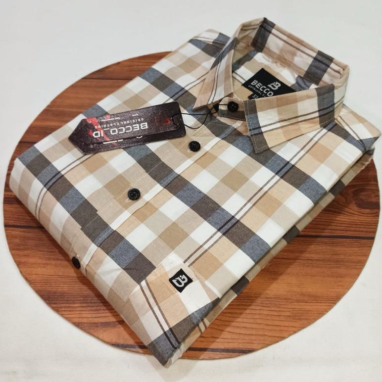 ORIGINAL Kemeja lengan pendek pria motif kotak becco_id hem printing cowok distro pria lokal premium