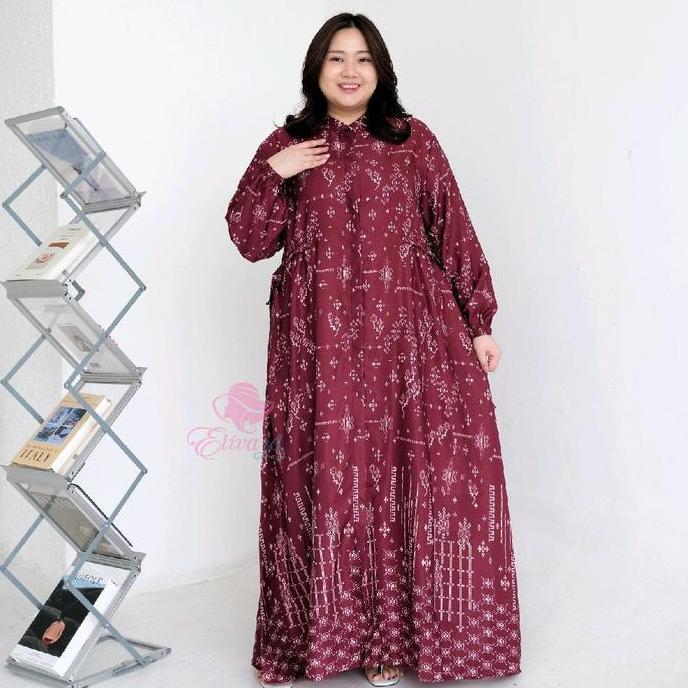 Jumbo gamis Vivian maxmara premium mewah ld 120 130 140 cm