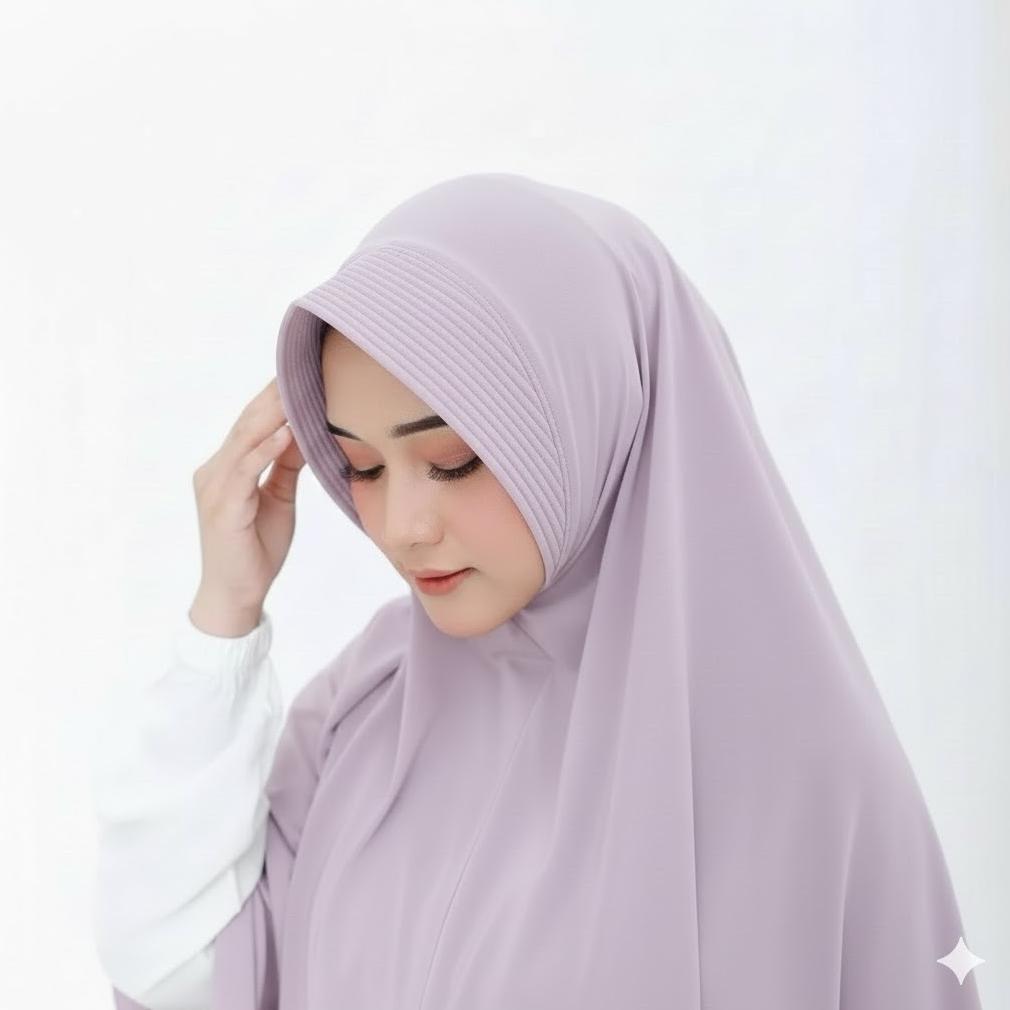 Discount Khimar Jumbo XXL Bergo Instan Jersey Tebal Adem, Tidak Menerawang