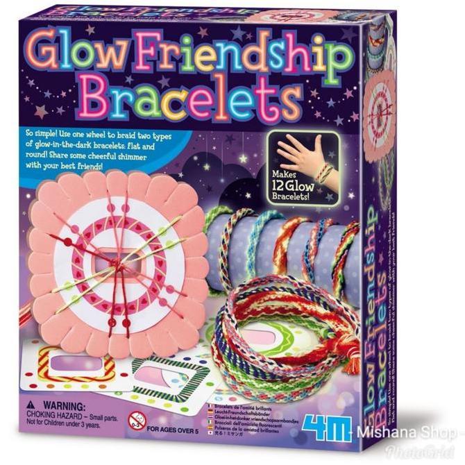 Mainan Kreatif Buat Gelang Anak 4M Glow Friendship Bracelet KidzMaker