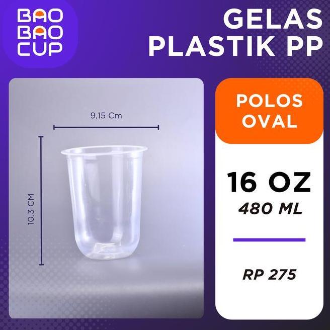 Gelas Cup Plastik 16 Oz Pak