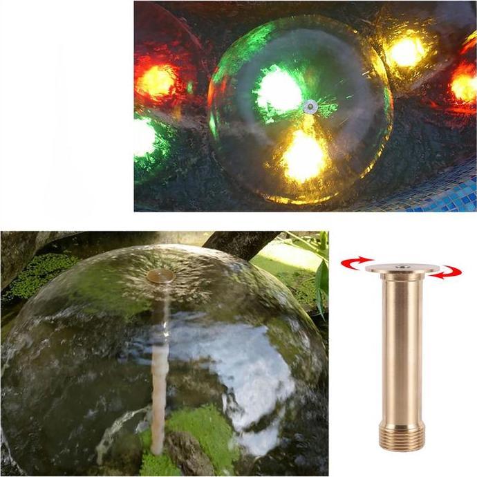 Fountain Pond Nozzle 1/2" 3/4" Kepala Nozzle Sprinkler Adjustable Bahan Kuningan Nosel Air Mancur Ko