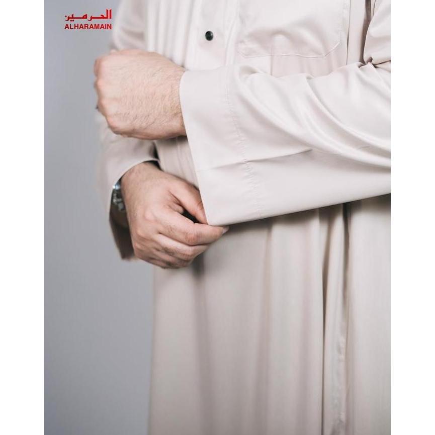 AL Haramain Jubah / Gamis Pria Dewasa Premium (09 B) | Coklat Tua | Coklat Gold | Abu Tua | Silver