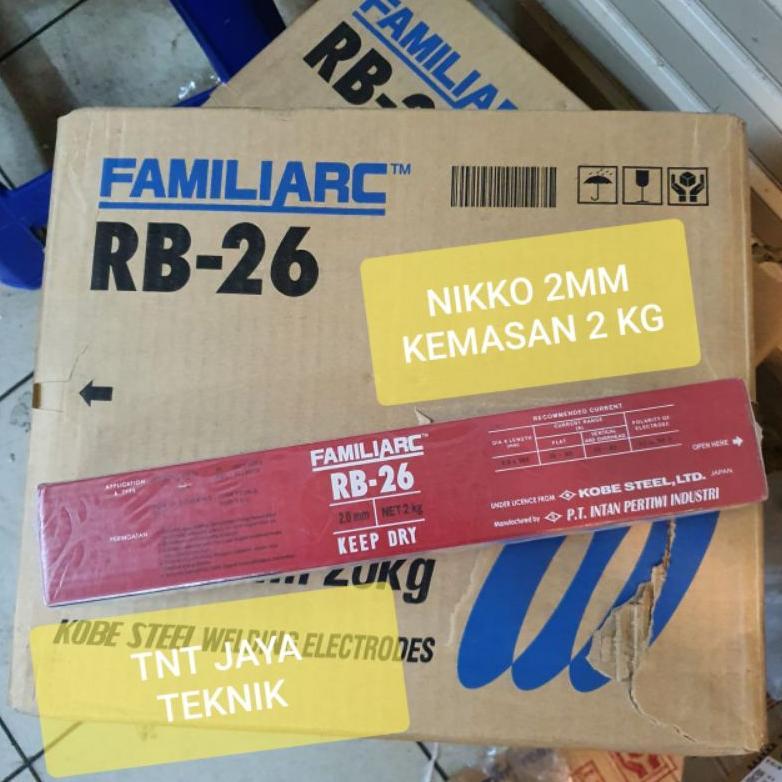 KAWAT LAS KOBE RB26 2MM / KAWAT LAS BESI KOBE RB26 2 MM AWS 6013 2MM