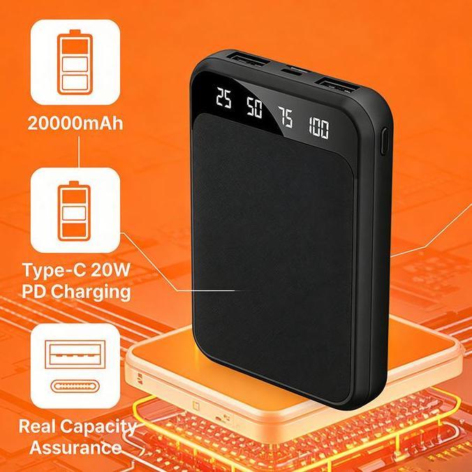 Lansungkirim- Lentiven Powerbank 20000Mah Cute Mini Kartun Fast Charging