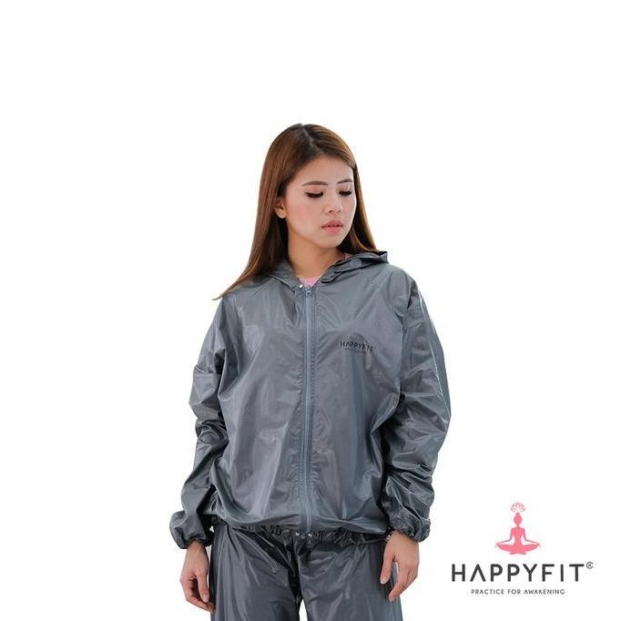 Lansungkirim- Happyfit - Baju Saja - Sauna Suit Top With Zipper & Hood - Baju Sauna - Tracksuit (Ava