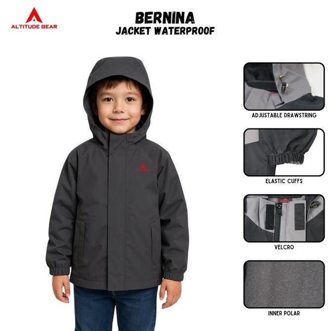 Altitude gear Bernina Jaket Gunung Anak Waterproof - Jaket laki laki dan Perempuan Inner Polar Hanga
