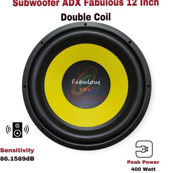 Subwoofer ADX Fabulous 12 inch Double Coil Yellow Bass Black Kuning Speaker terlaris
