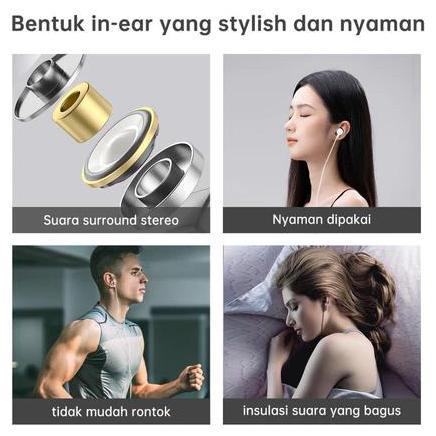 Jdg- Miniso Earphone In-Ear Headphones Type-C Half In-Ear Headphones Earphone Kompatibel Dengan Ipho